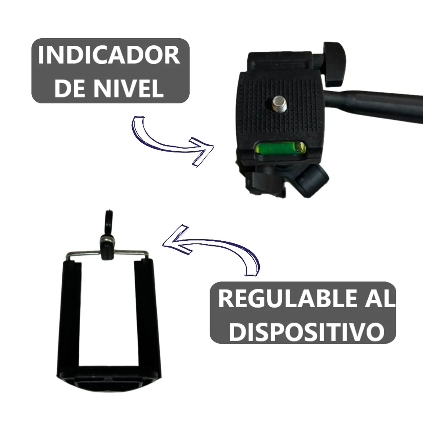 Trípode Expandible de Aluminio Ajustable Universal para Celular y Cámara