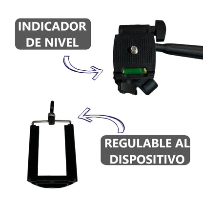 Trípode Expandible de Aluminio Ajustable Universal para Celular y Cámara