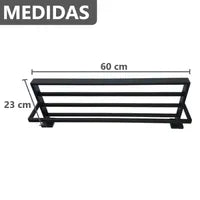 Toallero Rectangular de Acero Inoxidable Negro Mate - 60 x 23 cm
