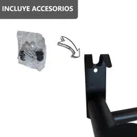 Toallero Rectangular de Acero Inoxidable Negro mate - 57 x 12 cm