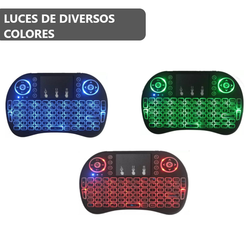 Mini Teclado Hasta 10m Inalámbrico USB Smart Tv- Tv Box- Pc- Laptop