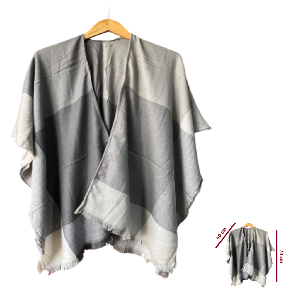 Capa Poncho Pashmina para mujer de invierno Casual / Beige / Talla única