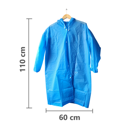 Poncho Ligero Impermeable con capucha y botones Adulto Unisex